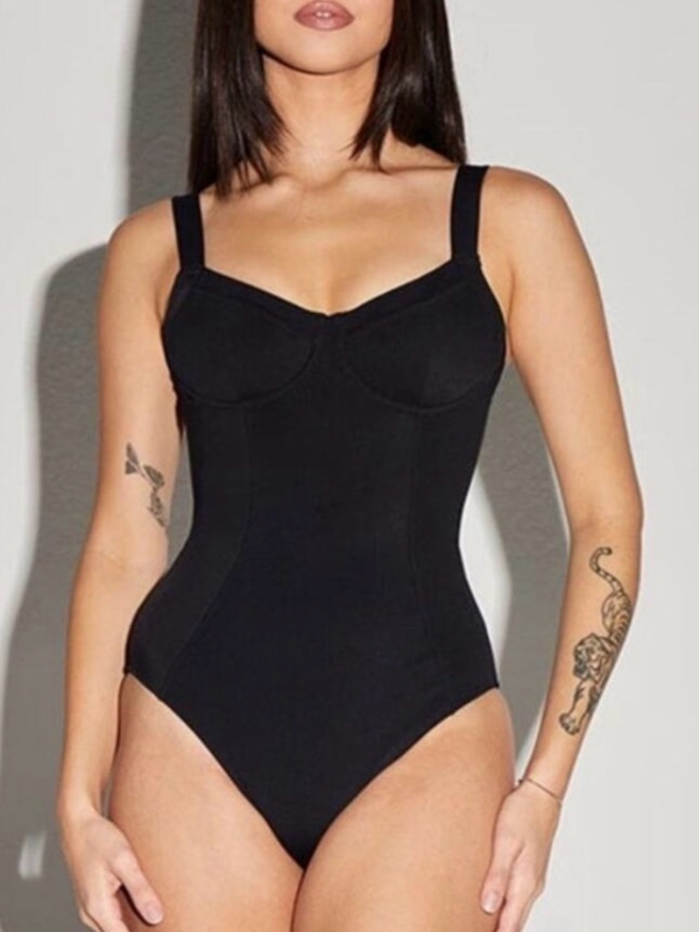 TA3 Hi Cut Lifty Black Lace-Up Back One-Piece Swimsuit XL REGULAR LONG TA3020